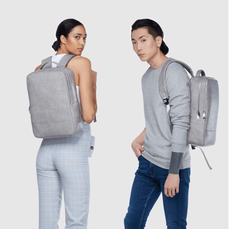 Acacia Grey Vegan Laptop Backpack