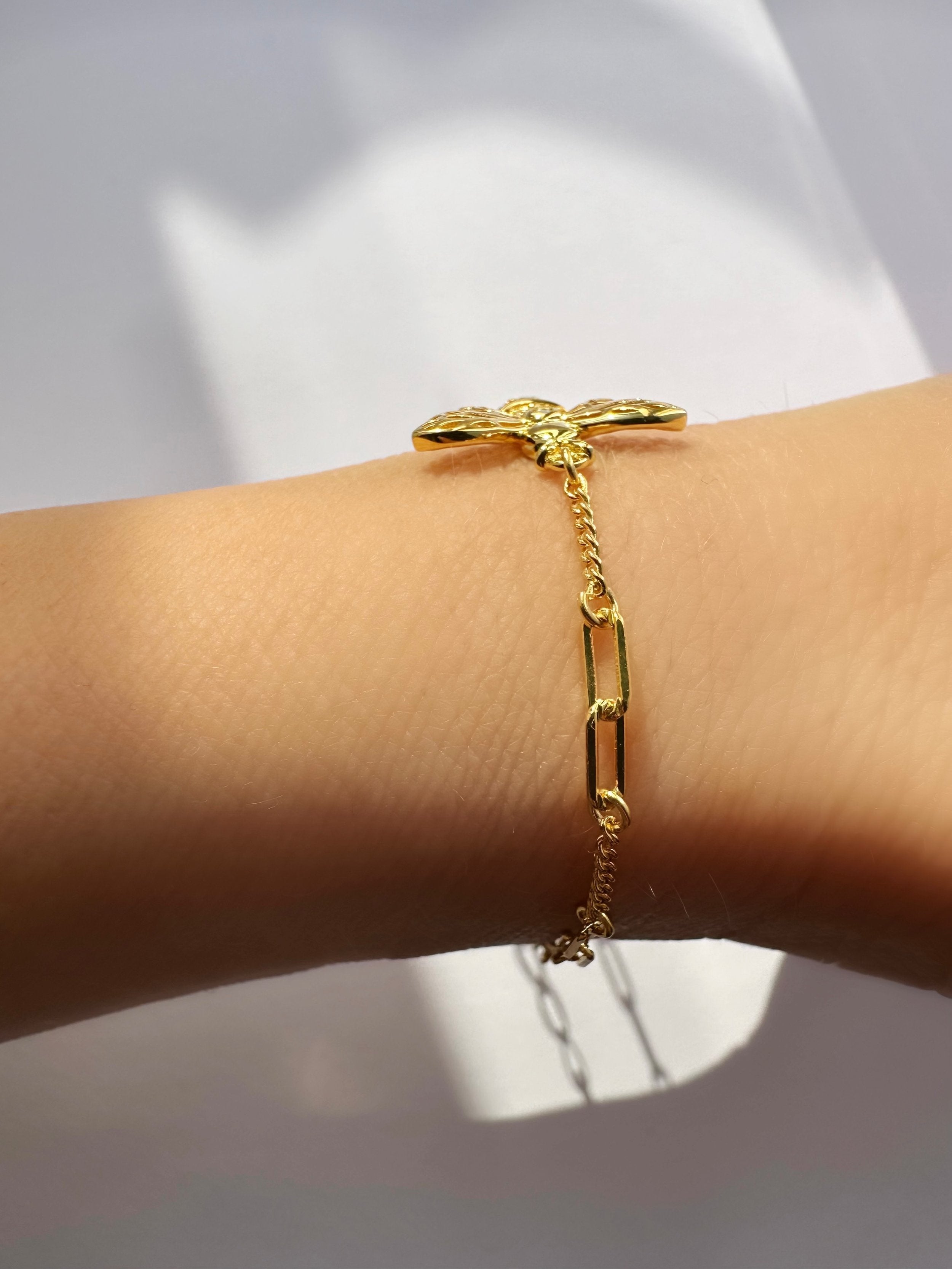 18K Gold Plated Harmony Bee Bracelet