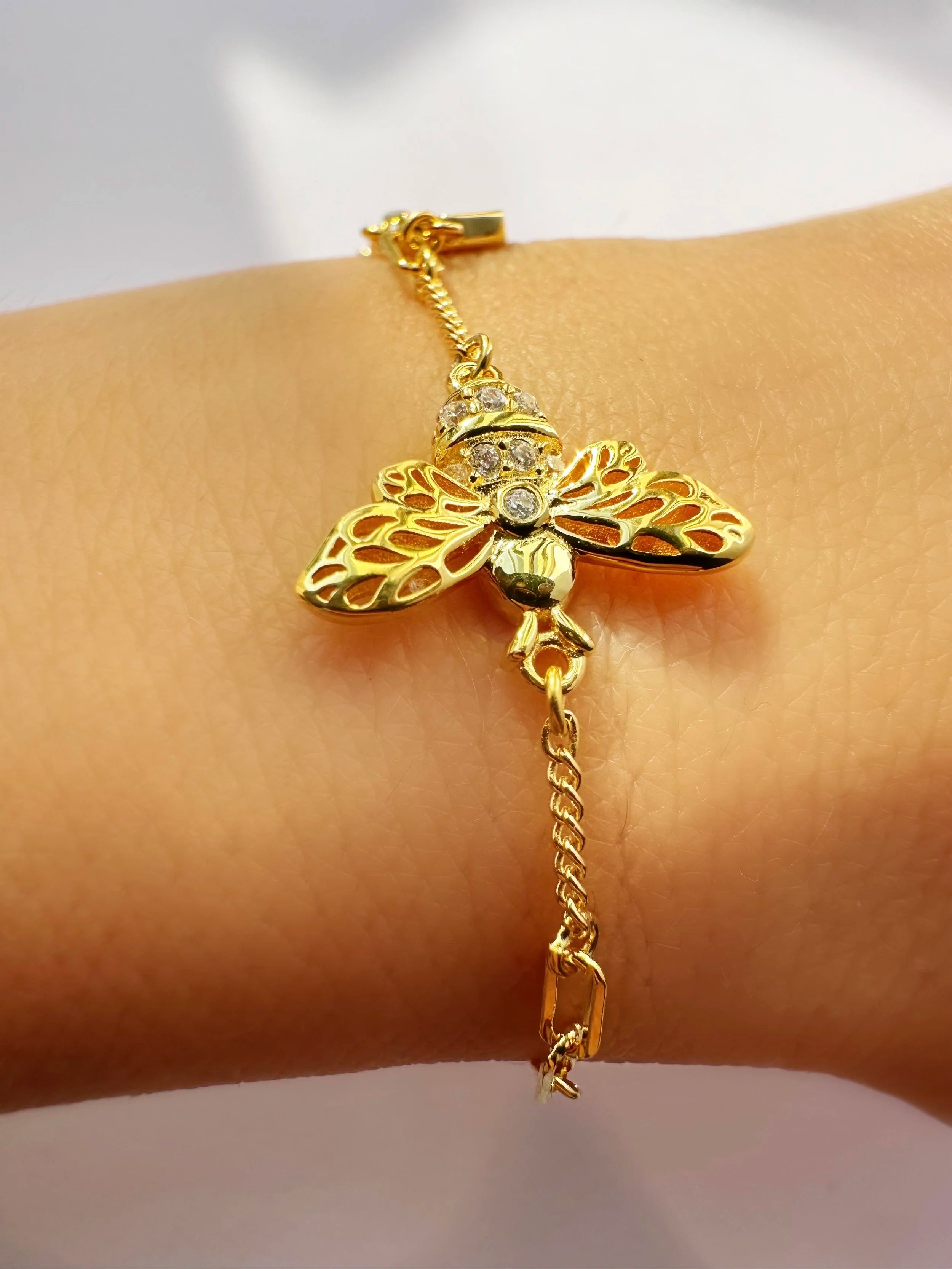 18K Gold Plated Harmony Bee Bracelet