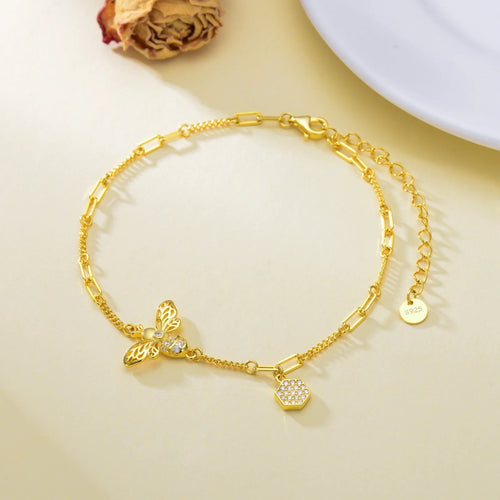 18K Gold Plated Harmony Bee Bracelet