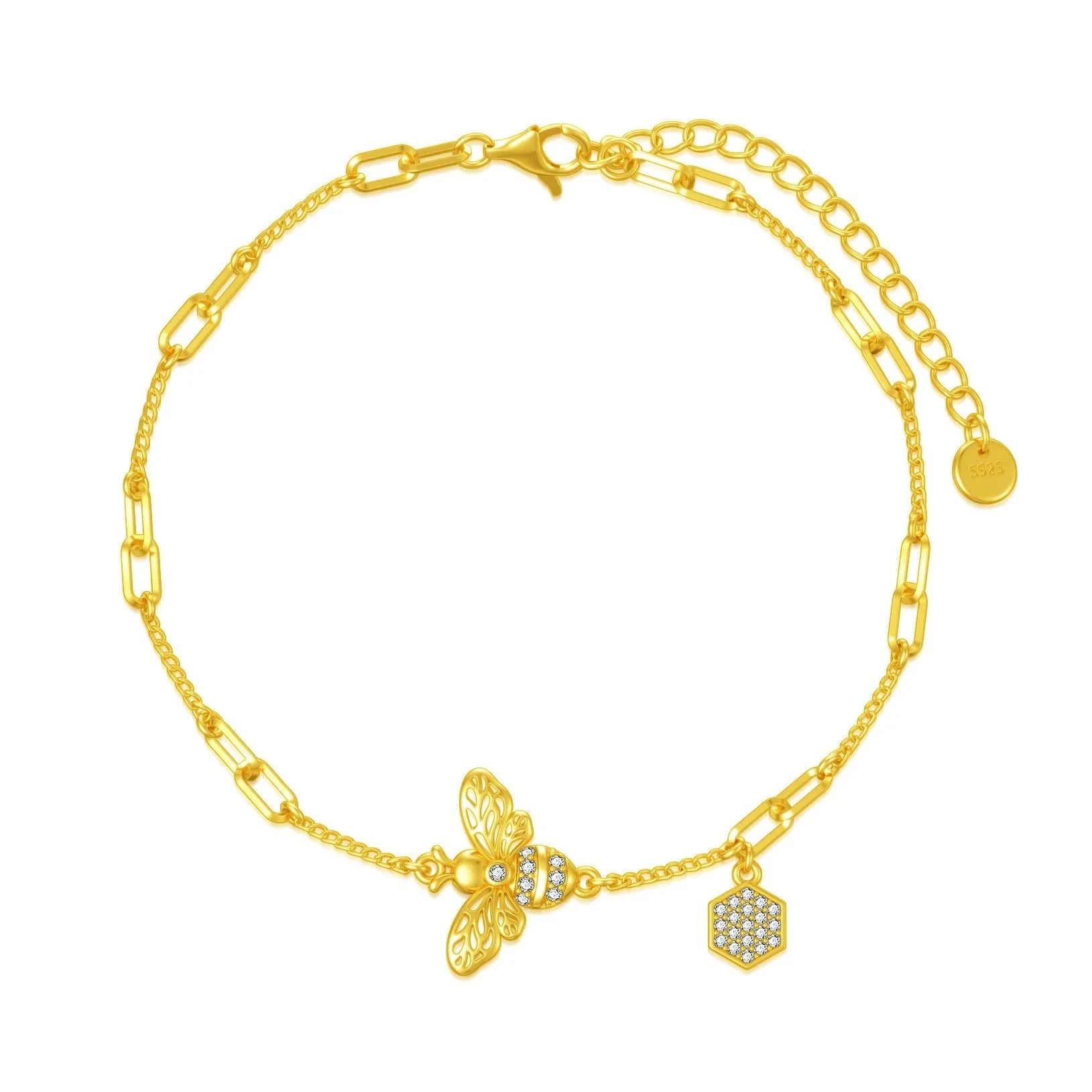 18K Gold Plated Harmony Bee Bracelet